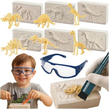 slomart KRUZZEL Set za iskopavanje dinosaura 6 u 1