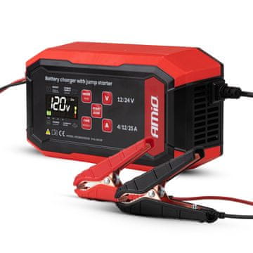 AMIO Digitalni ispravljač s pomoći pri pokretanju AGM GEL STD LFP MAX 25A 12V 24V PRO -04530