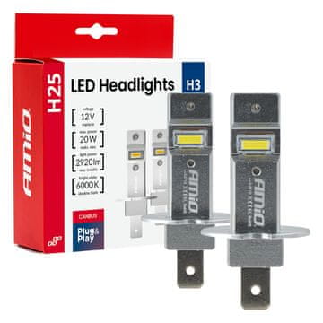 slomart Auto LED žarulje AMiO H25 H3 CANBUS 12V 20W