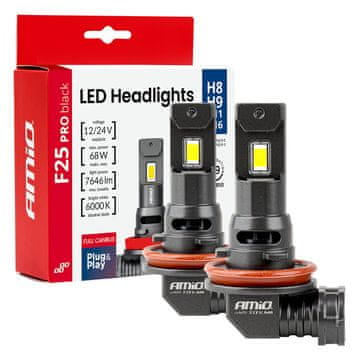 slomart Auto LED žarulja AMiO F25 PRO H8/H9/H11/H16, 68W, 12V/24V