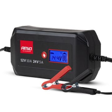 slomart AMiO Digitalni punjač akumulatora 10A, 12V/24V, Gel/AGM/Wet