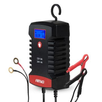 AMIO Digitalni ispravljač AGM GEL STD LiFePo4 MAX 8A 12V 24V PRO HOOK -04533