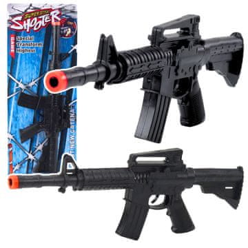 slomart LEAN TOYS Mehanička jurišna puška sa zvukom pucnjave, 32 cm