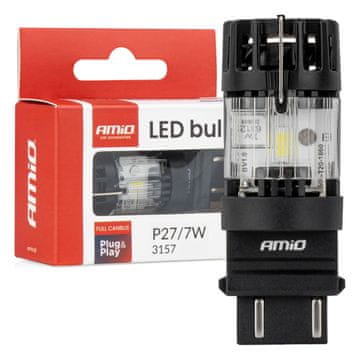 slomart AMiO Lumitec 3157 P27/7W LED žarulja, 12V, Full Canbus, bijela