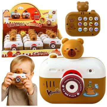 slomart LEAN TOYS interaktivni fotoaparat Kapibara s projektorom