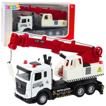slomart LEAN TOYS Kamion s dizalicom, metalna kabina, podesiva ruka, svjetla, zvukovi