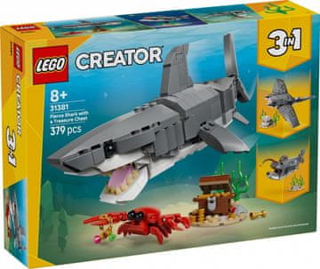 slomart LEGO Creator 3u1 Opasni morski pas i škrinja s blagom 31381