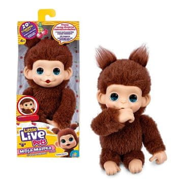 slomart COBI Interaktivni plišani ljubimac Little Live Pets - Mini majmun Chikki Cherry