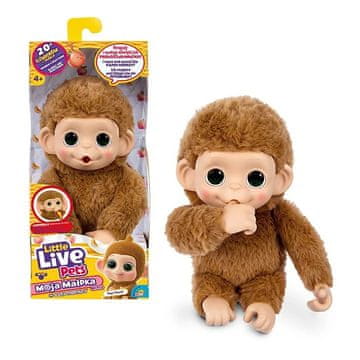 slomart COBI Interaktivni plišani ljubimac Little Live Pets - Mini majmun Pepi Peach