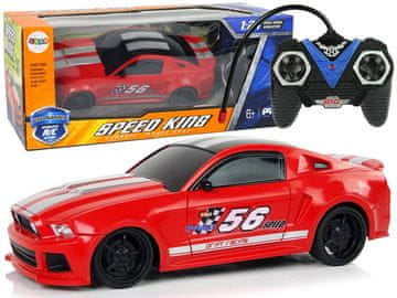slomart Sportski auto na daljinsko upravljanje R/C 1:24, trkaći, crveni, zatamnjena stakla