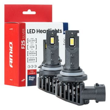slomart Auto LED žarulje AMiO F25 Silver Full Canbus HB4 (9006) 52W