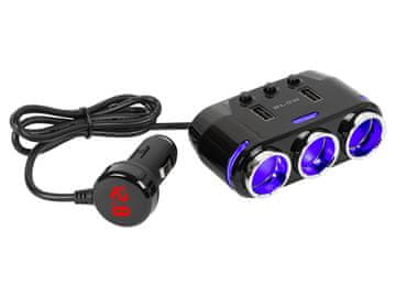 slomart Blow Razdjelnik auto upaljača 1x utikač / 3x utičnice + 2x USB