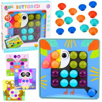 slomart LEAN TOYS Kreativni geometrijski mozaik slagalica, gljive, 53 el.