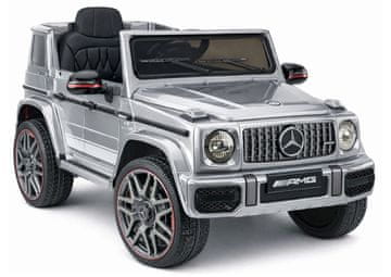 Mercedes AMG G 63 srebrno obojeni automobil na baterije