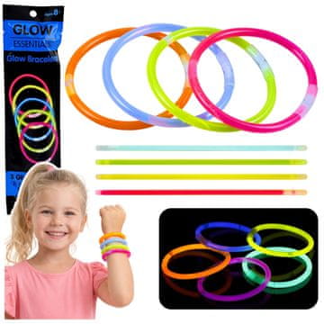 slomart Set 5 svjetlećih narukvica LEAN TOYS, neon