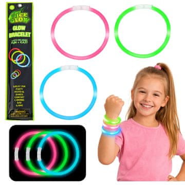 slomart Fluorescentne narukvice Glow Stick 3 komada, koje svijetle u mraku