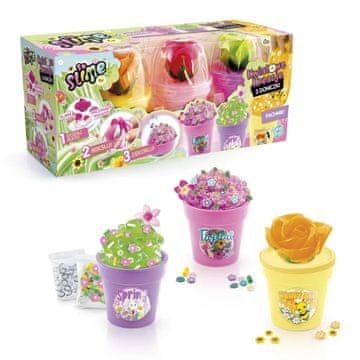 slomart Kreativni set So Slime - Cvjetne kreacije, 3 lončića EPEE