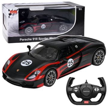 Rastar Porsche 918 Spyder Performance RC automobil na daljinsko upravljanje crni 1:14