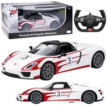 Rastar Porsche 918 Spyder Performance RC automobil na daljinsko upravljanje, bijeli 1:14
