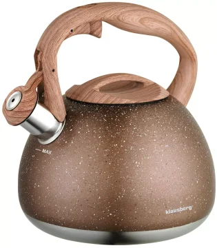 slomart Klausberg Klasični kuhinjski čajnik, 2.8l, smeđi mramor