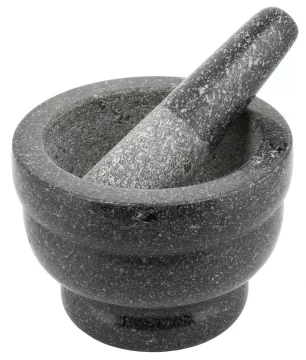 slomart Kinghoff mužar s pestom, kamen, set od 2 komada, ø14x10cm