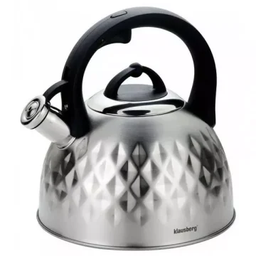 slomart Klausberg klasični kuhinjski čajnik, 3 l, srebrni