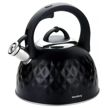 slomart Klausberg klasični kuhinjski čajnik, 3 l, crni