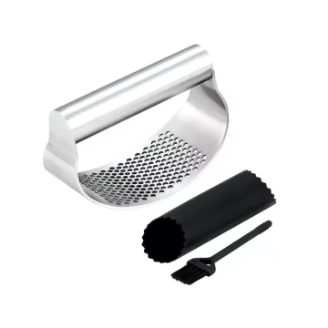 slomart Preša za češnjak, set 3 elementa, čelik, Kinghoff