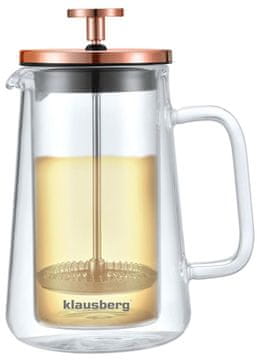 slomart Klausberg French press, staklo/bakar, 0,35 L