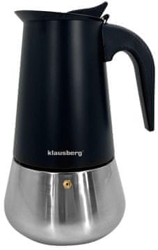 slomart Aparat za espresso kavu Klausberg KB-7846, 9 šalica, nehrđajući čelik, crna/srebrna