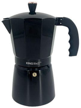 slomart Aparat za kavu espresso KING Hoff KH-1885, 12 šalica, aluminij, crna/rose gold