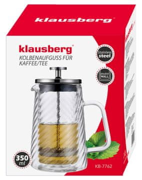 slomart Klausberg lonac za kavu/čaj, staklo, 0,35l