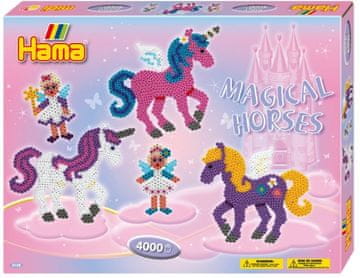 slomart Hama poklon set - čarobni konji, 4000 perlica