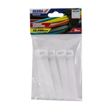 slomart Dedra vezice za kablove Velcro bijele 16x310mm (5 komada)