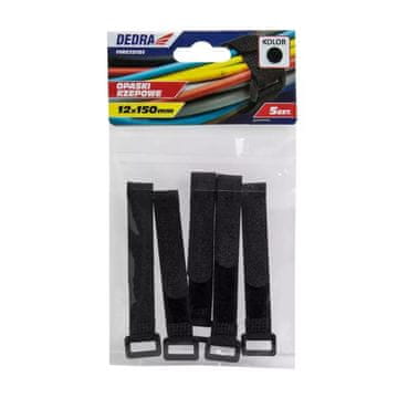 slomart Dedra Velcro vezice, crne, 16x310mm, 10 kom