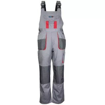 slomart Dedra Radne hlače s tregerima ANP-BH3SO-XXL, sive, vel. 58