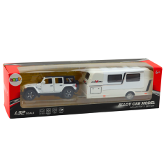 Set za terenski automobil, kamper, metalna svjetla, zvukovi, bijela 1:32
