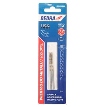 slomart Dedra Svrdlo za metal HSS 4341, 135, 3x61mm, 2 kom