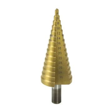 slomart Dedra HSS TiN stepenasto svrdlo, 135, 4-30 mm
