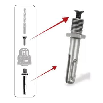 slomart Dedra SDS Plus adapter s navojem 1/2" 20UNF