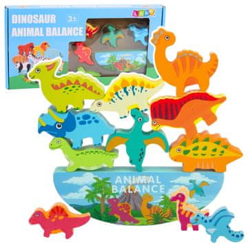 slomart Drvena igra ravnoteže: Dinosaure, 12 el.