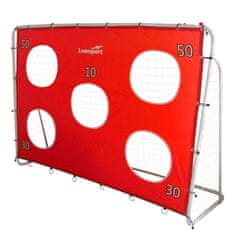 Nogometni gol za trening s podlogom za mete crveni 213x152x75cm