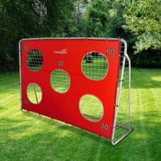 Nogometni gol za trening s podlogom za mete crveni 213x152x75cm