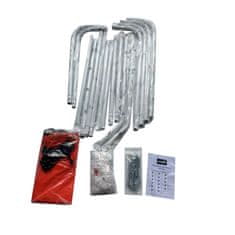Nogometni gol za trening s podlogom za mete crveni 213x152x75cm