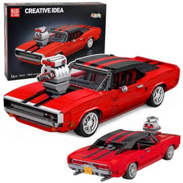 slomart LEAN TOYS Konstrukcijski blokovi Sportski auto Charger crveni, 1869 kom.