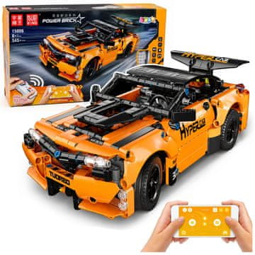 slomart LEAN TOYS Konstrukcijski blokovi: RC auto, narančasti, 545 dijelova