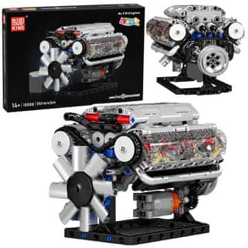 slomart LEAN TOYS Građevni blokovi: Motor V8 s pokretnim dijelovima, 552 el.