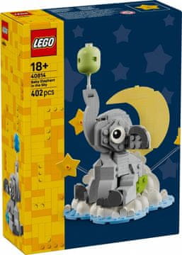 slomart LEGO Icons 40814 Kocke Mali slon na nebu - poklon za novorođenče