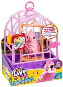 slomart Little Live Pets interaktivna ptica, ružičasta