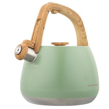 slomart Kuhinjski čajnik sa zviždalom Klausberg, pistacija, 2,5 l